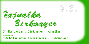 hajnalka birkmayer business card